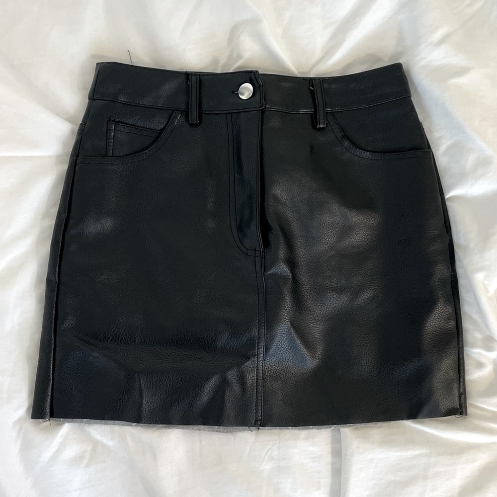 Forever 21 High-waisted Faux Leather Mini Skirt
